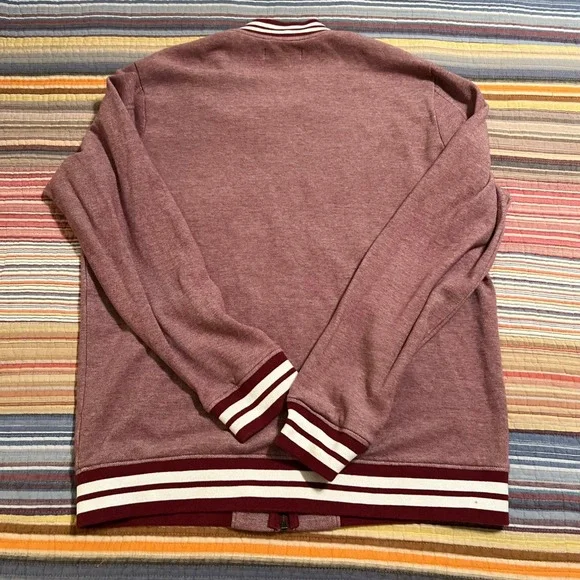 Guess by Guess Mens Bomber Jacket Burgundy Colorblock Size‎ XL